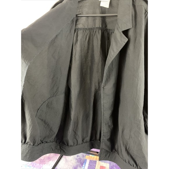 Picket and Post Le Chute Open Jacket Adult Large Black Pockets Vintage Womens - Picture 3 of 6